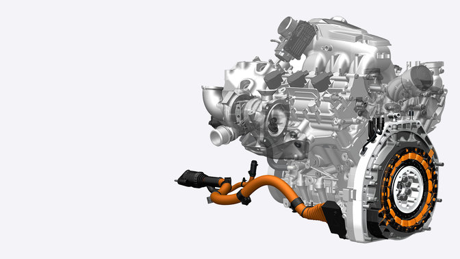 Gros plan du moteur V6 de la Honda NSX.