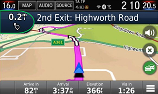 Honda Connect - changer le volume du guidage vocal de la navigation, capture d'écran