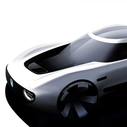 Vue de trois quarts avant du concept-car Honda.