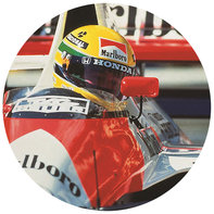 Senna dans la voiture de Formule 1 Honda.