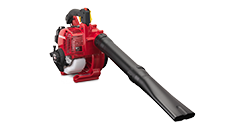 Souffleur de feuilles, de trois quarts, tourné vers la droite.