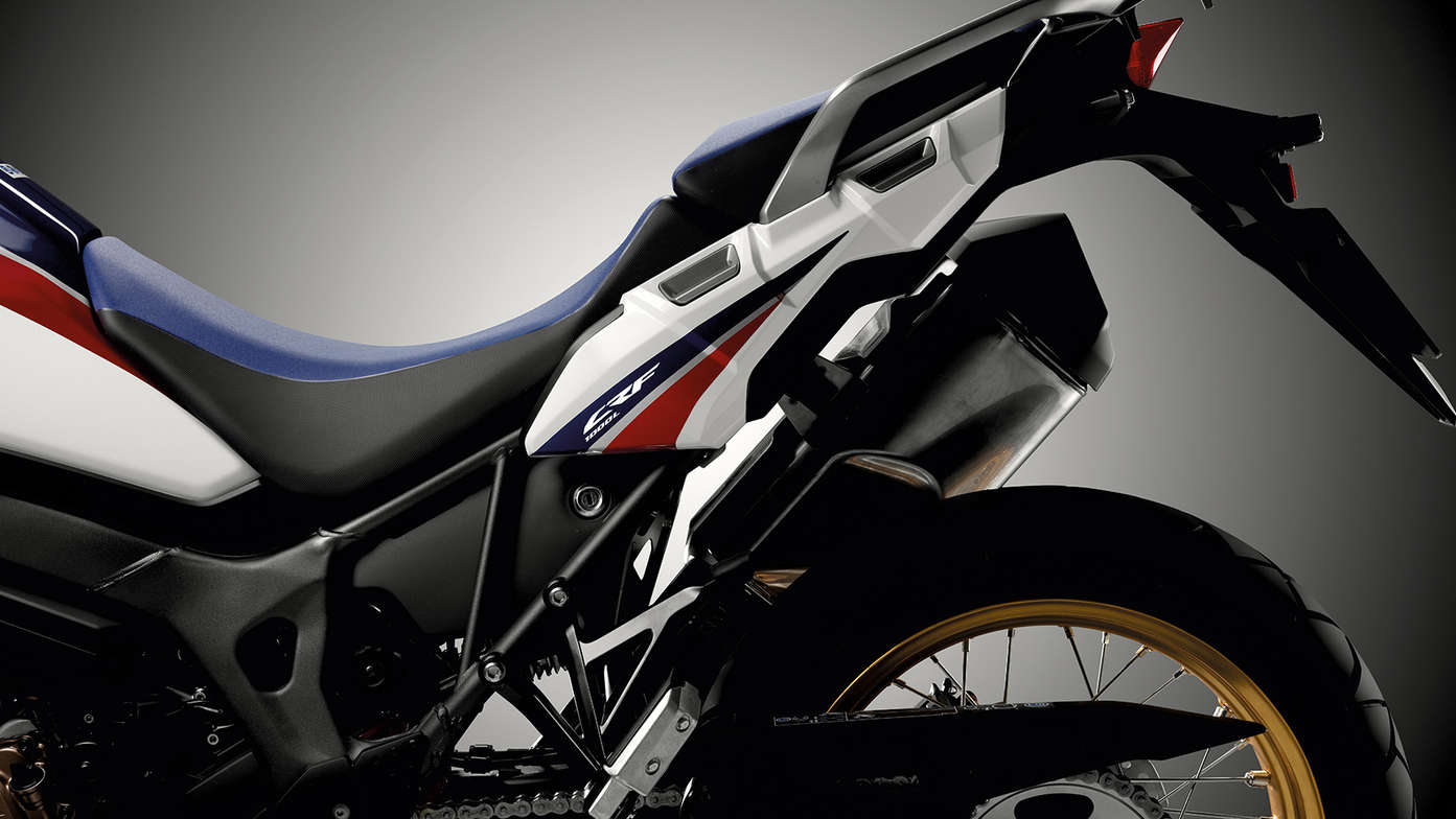 Selle basse installée sur l'Africa Twin