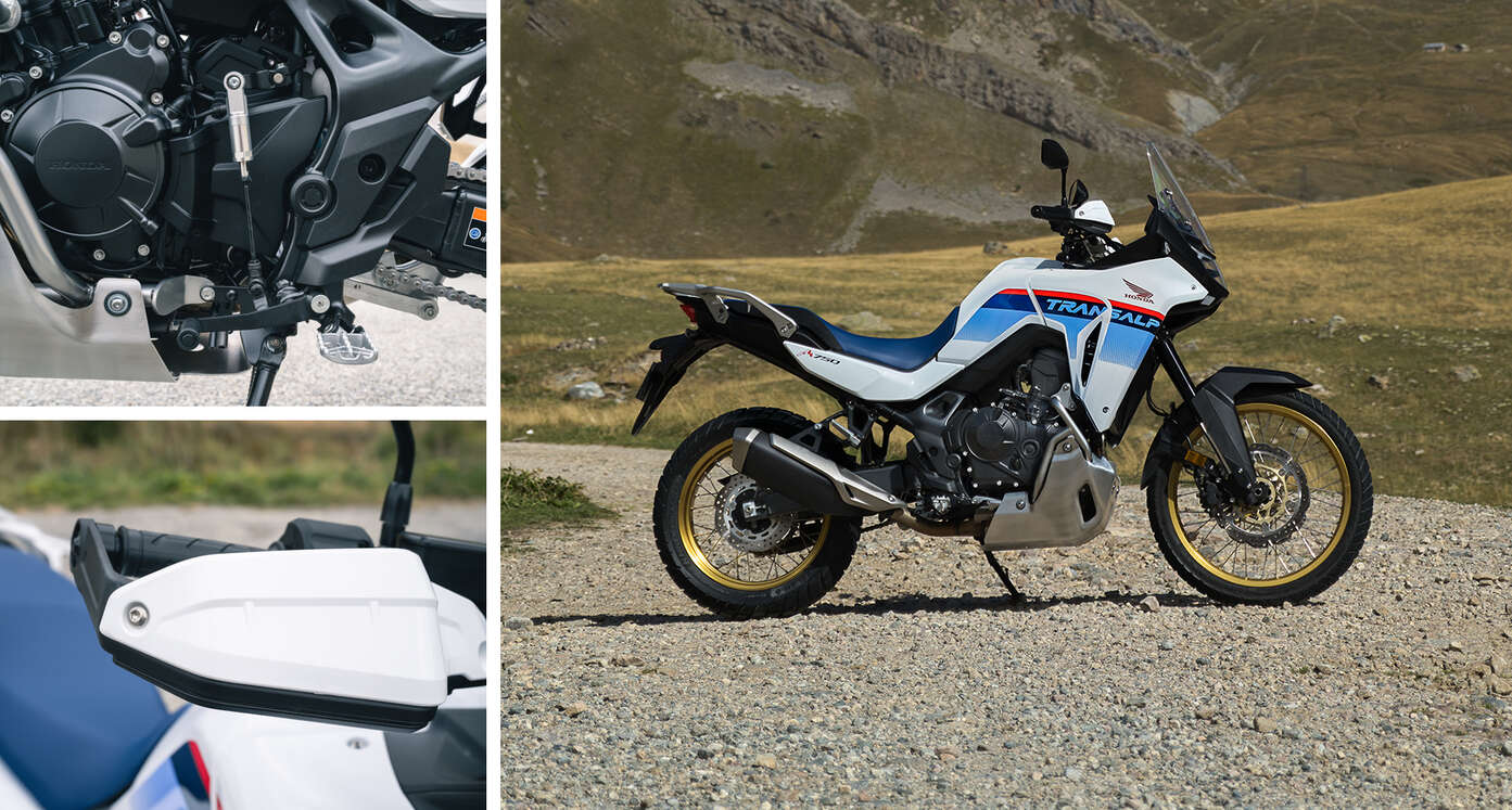 XL750 Transalp équipée du Pack Rallye.