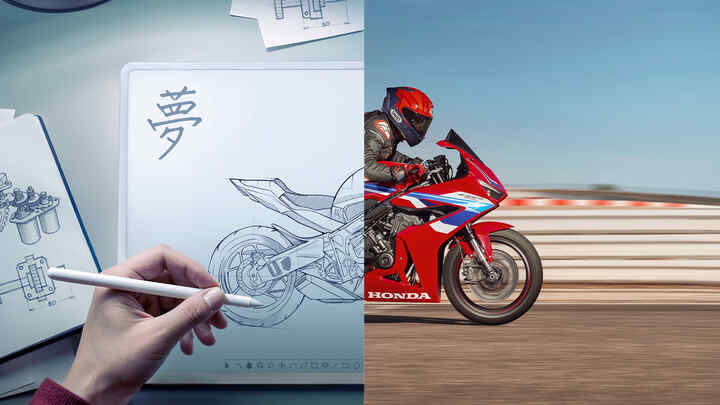 Dessin DreamTech et pilote sur CBR650R
