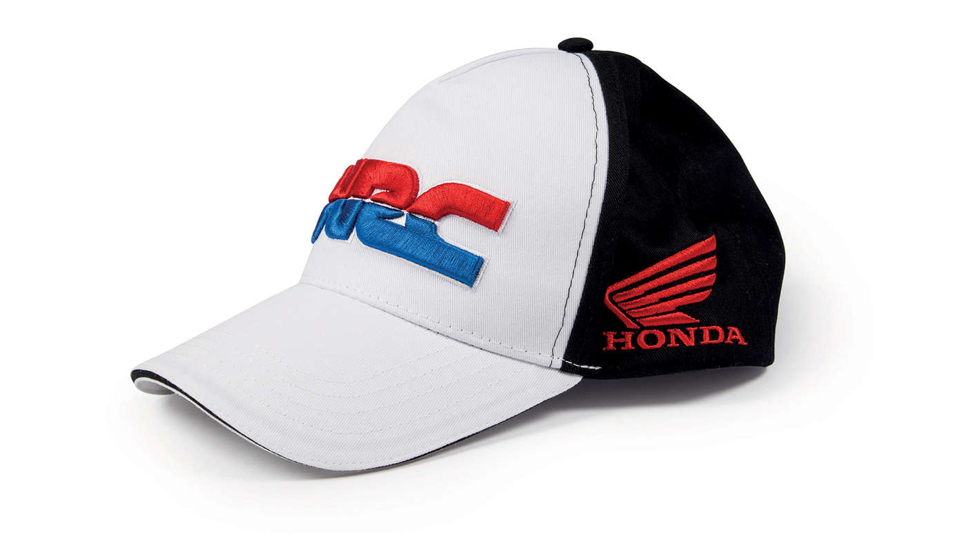 Casquette de baseball aux couleurs de Honda HRC Replica et logo HRC.