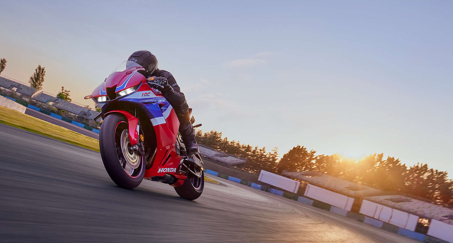 Honda CBR600RR on bend on race track