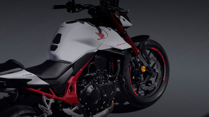Gros plan de la Honda Hornet.