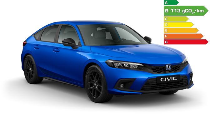 Side facing Honda Civic Sport.