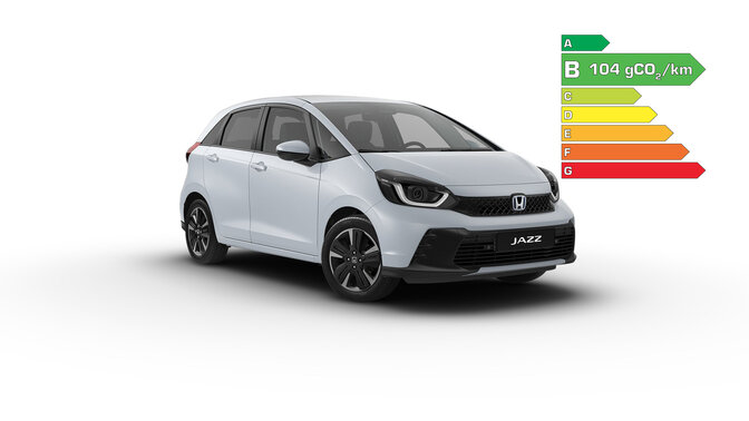 Vue de trois quarts avant de la Honda Jazz