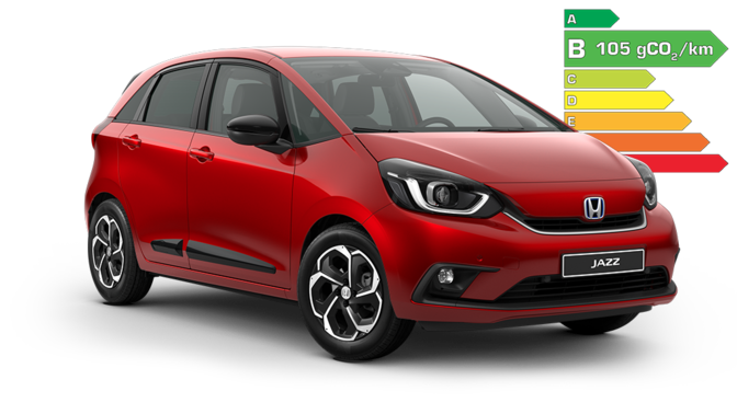 Vue de trois quarts avant de la Honda Jazz