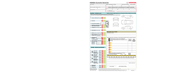 Miniature contr&ocirc;le s&eacute;r&eacute;nit&eacute; Honda Automobile
