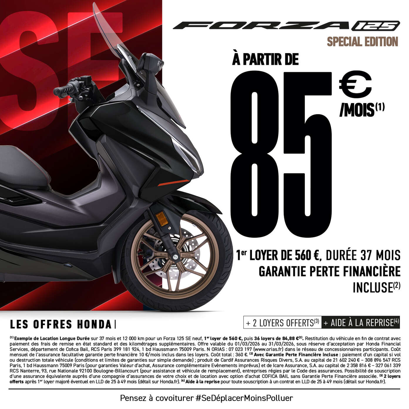 Forza 125 pour 85 € / mois