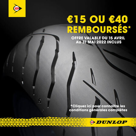 Opération remboursement pneu Dunlop Honda avril-mai 2022