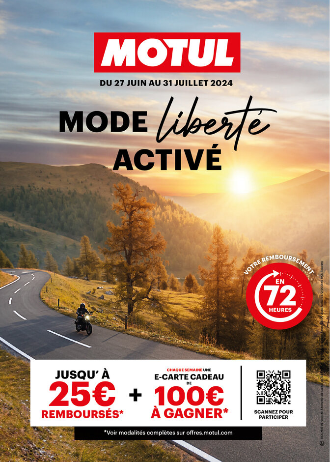 Offre de remboursement Motul - Eté 2024