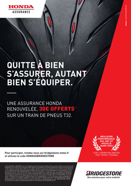 Opération Honda Assurance - Bridgestone - été2022